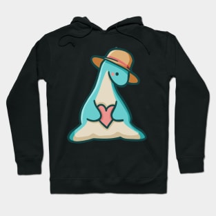 Cute long neck, Summer dino, Love dinosaur Hoodie